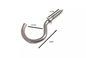 Gancho de copa 19mm al hombro Longitud total 25mm Chapado en zinc ZP con tamaño de paquete 25 - Imagen 1 de 1