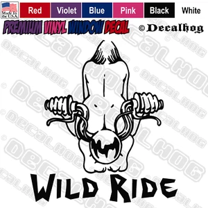 Wild Ride Sexy Kinky Biker Motorcycle Car Truck Window Vinyl Decal Sticker. - Picture 1 of 7