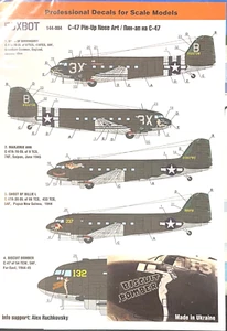 1/144 Decals: C-47 Skytrain  Pinup Nose Art [USAAF] #144-004 : FOXBOT - Picture 1 of 2