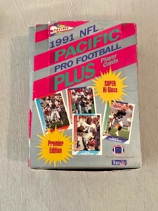 Tarjetas de caja de cera Pacific Plus Premier Edition Pro Football NFL 1991 40 paquetes sellados - Imagen 1 de 8