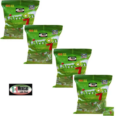 Limon 7 4x100 Mexican Salt Lemon Powder Candy Mexican candy 400 Indivi Packages - Image 1 of 3