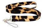 Leopard Skin Satin Lanyard Neck Strap Mobile Id Badge Ipod Keys Mp3 Holder 20mm