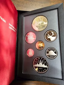 1987 Royal Canadian Mint, 7 Coin Set double Dollar Silver - Picture 1 of 3