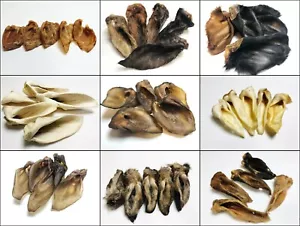 DriedDogTreats Animal Ears for Dogs Treats 100% Natural Pork Beef Lamb Venison - Picture 1 of 15