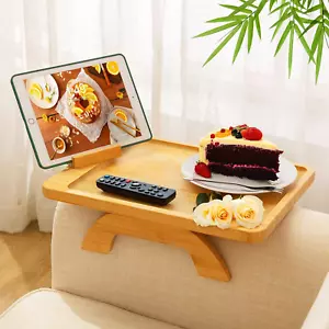 Couch Arm Tray Table, Large Sofa Clip on Side Table for Armrest Tray, Couch Arm - Picture 1 of 12