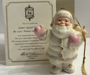 Lenox Santa's Special Delivery 2000 adorno anual de Navidad nuevo en caja, certificado - Imagen 1 de 11
