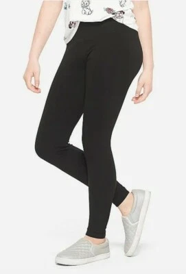 Pack de 3 leggings Hanes cómodos flexibles mezcla de algodón negros talla L (10-12) para niñas Foto 1 de 3