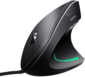 Shoplease Wired Vertical Mouse, Optical Ergonomic Mouse With 4 Adjustable Dpi - Picture 1 of 7
