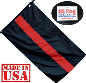 Bandera de EE. UU. Fábrica 3'x5' delgada línea roja bandera - Imagen 1 de 3
