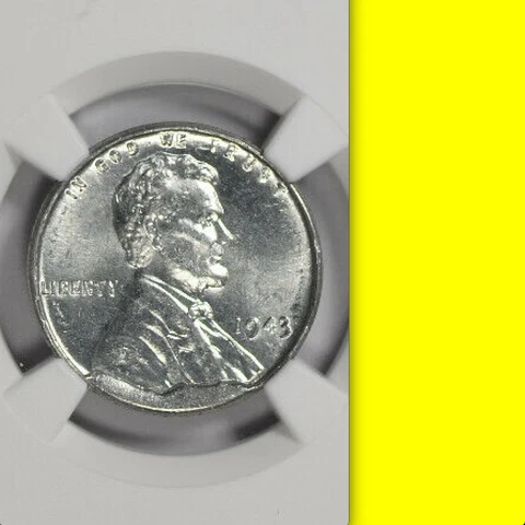1943 NGC MS65 Cud - Spectacular Multi-Error GORGEOUS Lincoln Wheat STEEL Cent 1C Cover