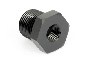 Reduzieradapter 3/8" NPT zu 1/8" NPT Einschrauber Schwarz eloxiert - Picture 1 of 3