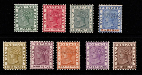 GOLD COAST  1884  QUEEN VICTORIA  DEFINITIVE  SET OF 9  SG.11/19a  MOUNTED MINT Cover