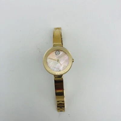 Movado Bold Bangle Crystal Quartz Gold Tone Stainless Steel Ladies Watch - Image 1 of 4