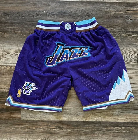 Utah Jazz Summer City Edition Purple Old School Basketball Team Shorts M-XL Cover