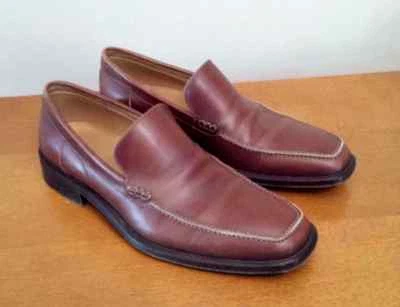 Ermenegildo Zegna Mens Brown Loafers Size 6EE Made in Italy - Imagem 1 de 4