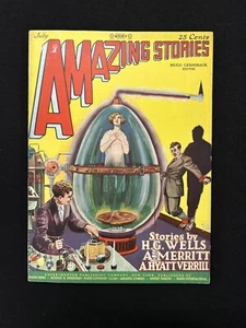 July 1927 AMAZING STORIES v.2 #4 Merritt Frank R. Paul cover PULP - Imagen 1 de 9