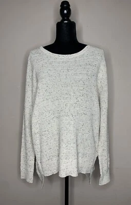 Suéter Eileen Fisher Avena Tostado Texturizado Algodón Orgánico Talla Mediana Minimalista Foto 1 de 4