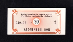 F.C. BOSNIA HERZEGOVINA , BONO 30 DINARES 2001 , S/C (UNC) . - Imagen 1 de 2