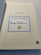 Signed 1st Ed.  Out of Order Supreme Court Justice Sandra Day O’Connor Holo COA
