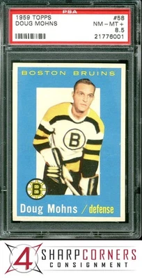 1959 TOPPS #58 DOUG MOHNS BRUINS POP 1 PSA 8.5 - Image 1 of 4