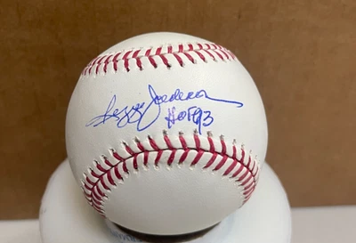 NY YANKEES REGGIE JACKSON #44 SINGLE SIGNED RAWLINGS MLB BASEBALL HOF 1993 JSA - Image 1 of 2