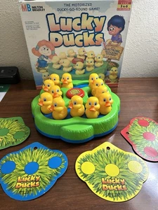 Vtg 1994 Lucky Ducks Motorized Game by Milton Bradley Color Match Complete Works - Picture 1 of 6