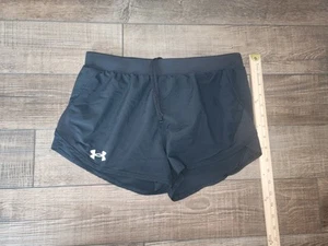 Under Armour Black Girl Shorts Size YLG youth Large - Picture 1 of 5