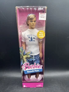Mattel 2005 Barbie Beach Fun Ken Anziehpuppe versiegelt im Karton - Bild 1 von 8