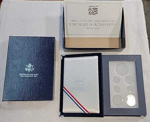 1994 PRESTIGE Proof Set. U.S. Mint World Cup Silver Dollar BOX CASE COA NO COINS - Picture 1 of 12