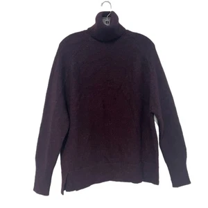 J Crew Rollkragen Pullover Damen Medium Wolle Alpaka Mischung Lila Pflaume Weich - Bild 1 von 13