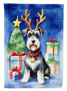 Schnauzer Weihnachten Rentier Flagge Canvas Haus Größe DAC7861CHF - Bild 1 von 4