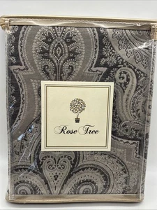 Rose Tree tailored valance PORTICI color Pewter gray. 17 X 80” Paisley. NEW - Picture 1 of 7
