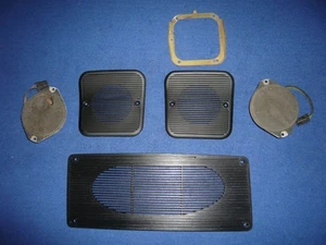 1970-1974 Cuda Barracuda Challenger Radio Center & Three Speaker Dash Grills OEM - Picture 1 of 8