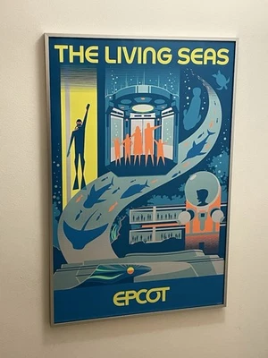 Póster EPCOT The Living Seas - Serigrafía enmarcada de lanzamiento limitado Foto 1 de 4