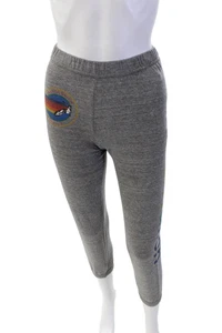 Aviator Nation Kids Cotton Blend Letter Print Elastic Sweatpants Gray Size 12 - Picture 1 of 6