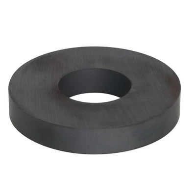 Aimant En Ferrite Y30BH - 72Mm O.D X 30Mm I.D X 12Mm Épais - 6,4Kg De Traction - Photo 1/4