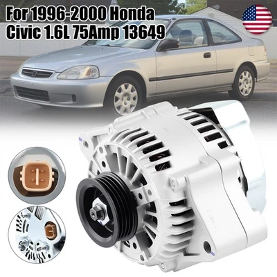 Alternator #13649 For Honda Civic 1.6L 1996-2000 & Honda Civic Del Sol 1996-1997 Foto 1 de 4