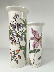 PORTMEIRION The Botanic Garden 1972 2 x Small Vintage vases 2 Sizes - Picture 1 of 21