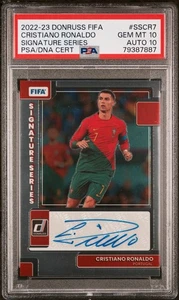 2022/23 Panini Donruss Soccer Cristiano Ronaldo Auto PSA 10 Auto 10 - Bild 1 von 2