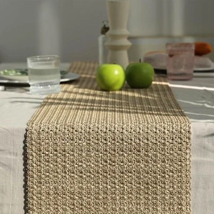 Braided Farmhouse Table Runner 12 x 36 Inch Rustic Kitchen Table Decor Boho W... - Picture 1 of 6