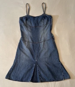 Vintage Tommy Hilfiger Denim Jeans Jumper Dress Boho Luy-Luy Women’s Size Med - Picture 1 of 22