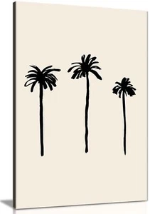 Abstract Palm Trees Illustration Framed Canvas Print Wall Art Home Decor - Picture 1 of 6
