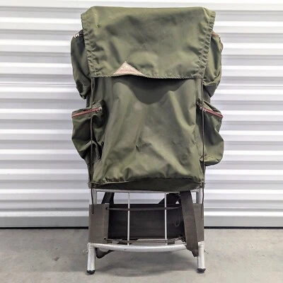 Mochila de Colección Años 60 KELTY X-Large Marco Externo Oliva Senderismo MountainPack 33" Alto Foto 1 de 4