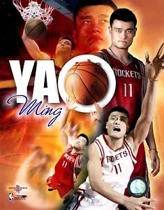 Yao Ming "Houston Rockets" NBA Basketball Licenza Non Firmato 8x10 Foto Lucida A1 - Foto 1 di 1