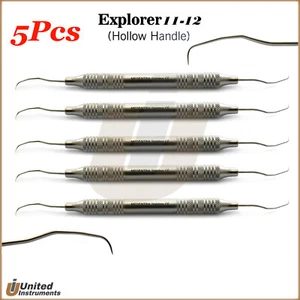 Sondas exploradoras de diagnóstico de examen dental 11-12 escaladores selectivos de higienista X5 - Imagen 1 de 1