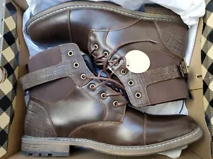 Arizona Men's Lautner Flat Heel Lace Up Boots in Dark Brown size 13 - Picture 1 of 5