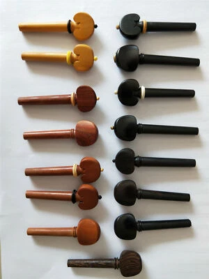 4 PCs Quality Violin Peg 4/4 Different Wood Violin Parts Fiddle Turning Pegs - Image 1 of 4