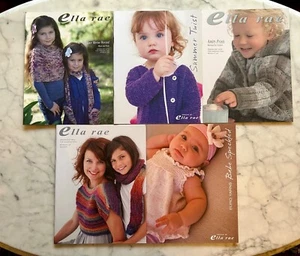 Lot of 5 Ella Rae Knitting Pattern Book 2011 & 2012 Colored Illustrations~Photos - Picture 1 of 3