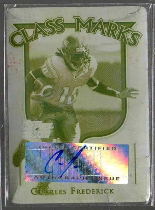 2005 Topps Draft Picks Class Marks Print Plate Yellow Charles Frederick Auto /1 - Image 1 of 1