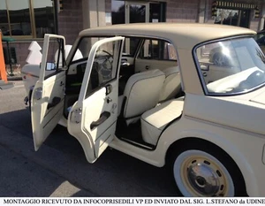 Fiat 1100 D KOMPLETTE SITZBEZÜGE ZWEIFARBIGE LINIE WEISS und ROT 3C - Bild 1 von 17